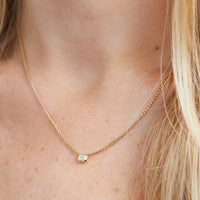 14K Yellow Gold Diamond Necklace, Gold, Long's Jewelers