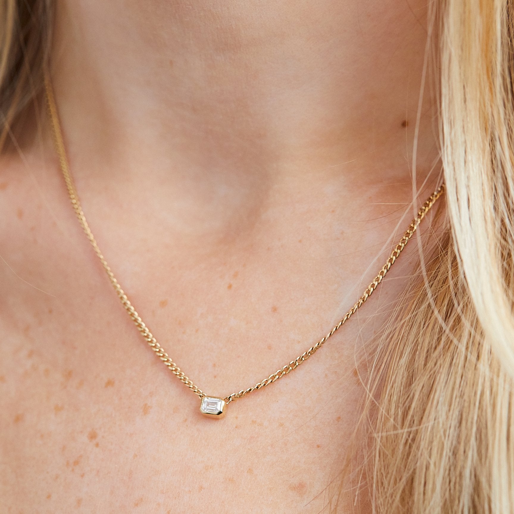 14K Yellow Gold Diamond Necklace, Gold, Long's Jewelers
