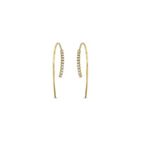 14K Yellow Gold Diamond Wire Hook Earrings, Yellow Gold, Long's Jewelers