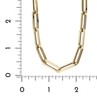 14K Yellow Gold Elongated Paperclip Necklace, 14k yellow gold, Long's Jewelers
