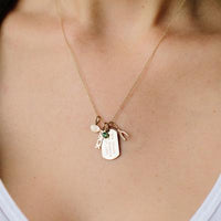 14K Yellow Gold Emerald Charm