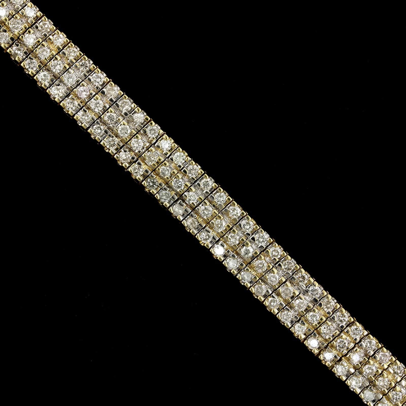 14K Yellow Gold Estate Diamond Bracelet, Gold, Long's Jewelers