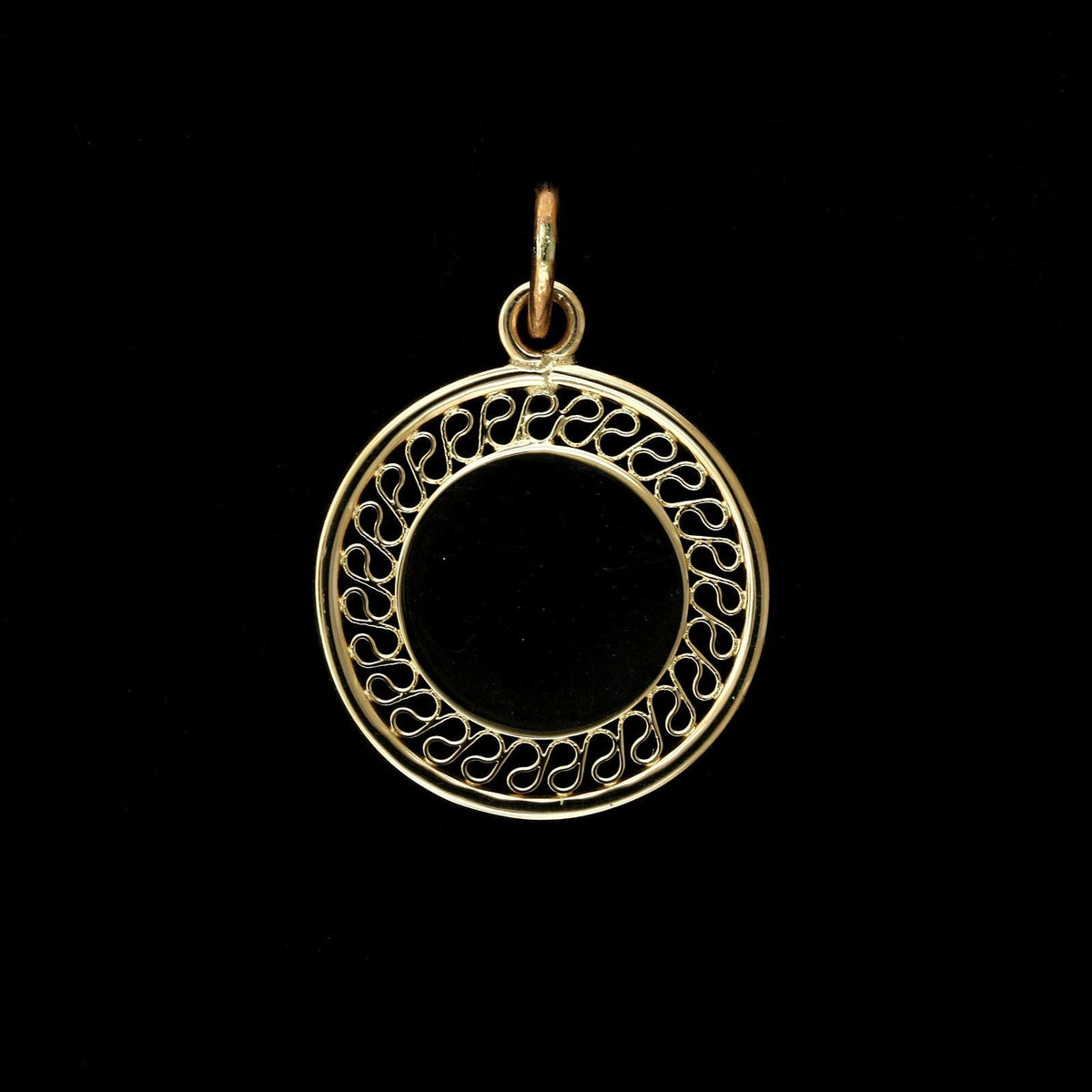 14K Yellow Gold Estate Disc Charm, Gold, Long's Jewelers
