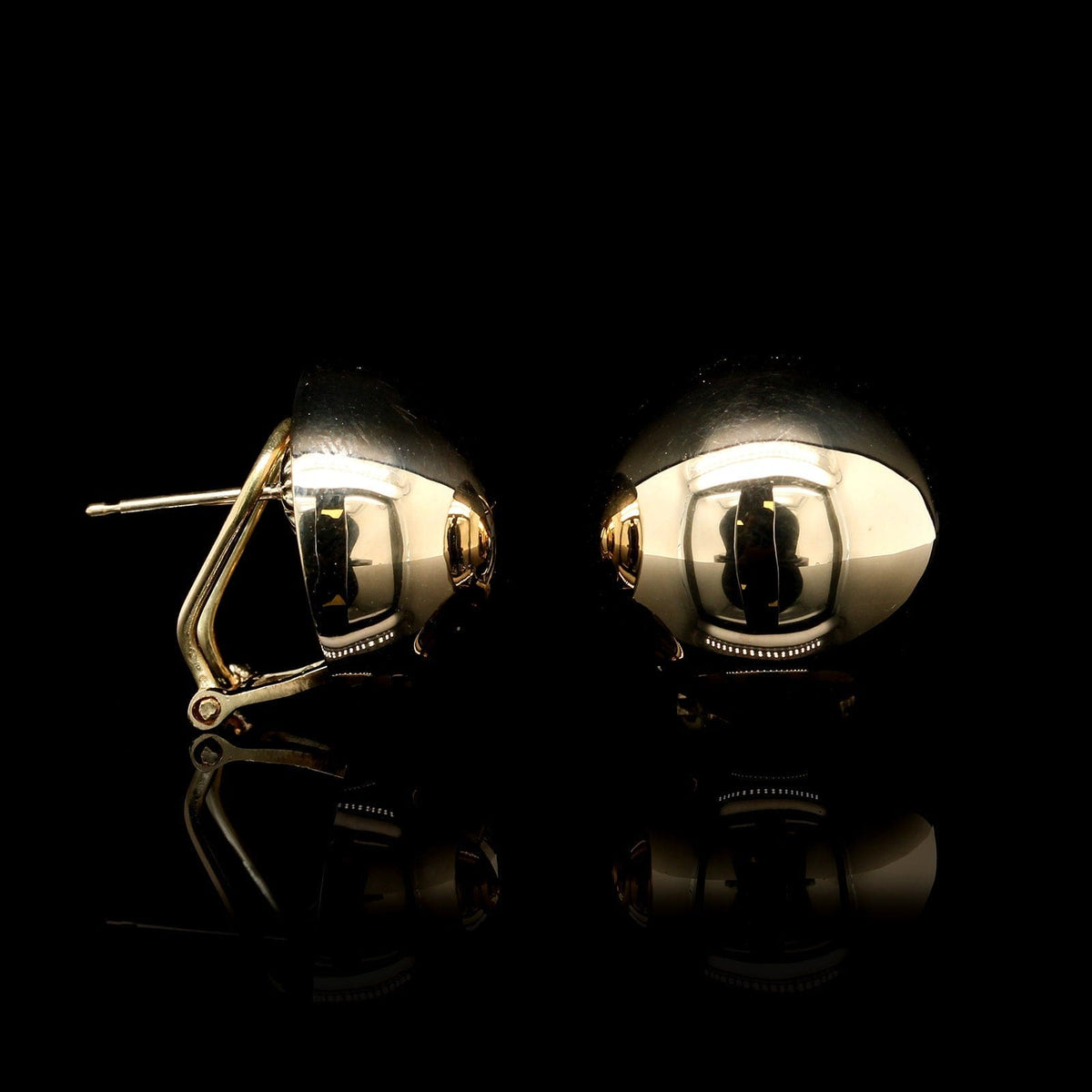 14K Yellow Gold Estate Dome Earrings, Long's Jewelers