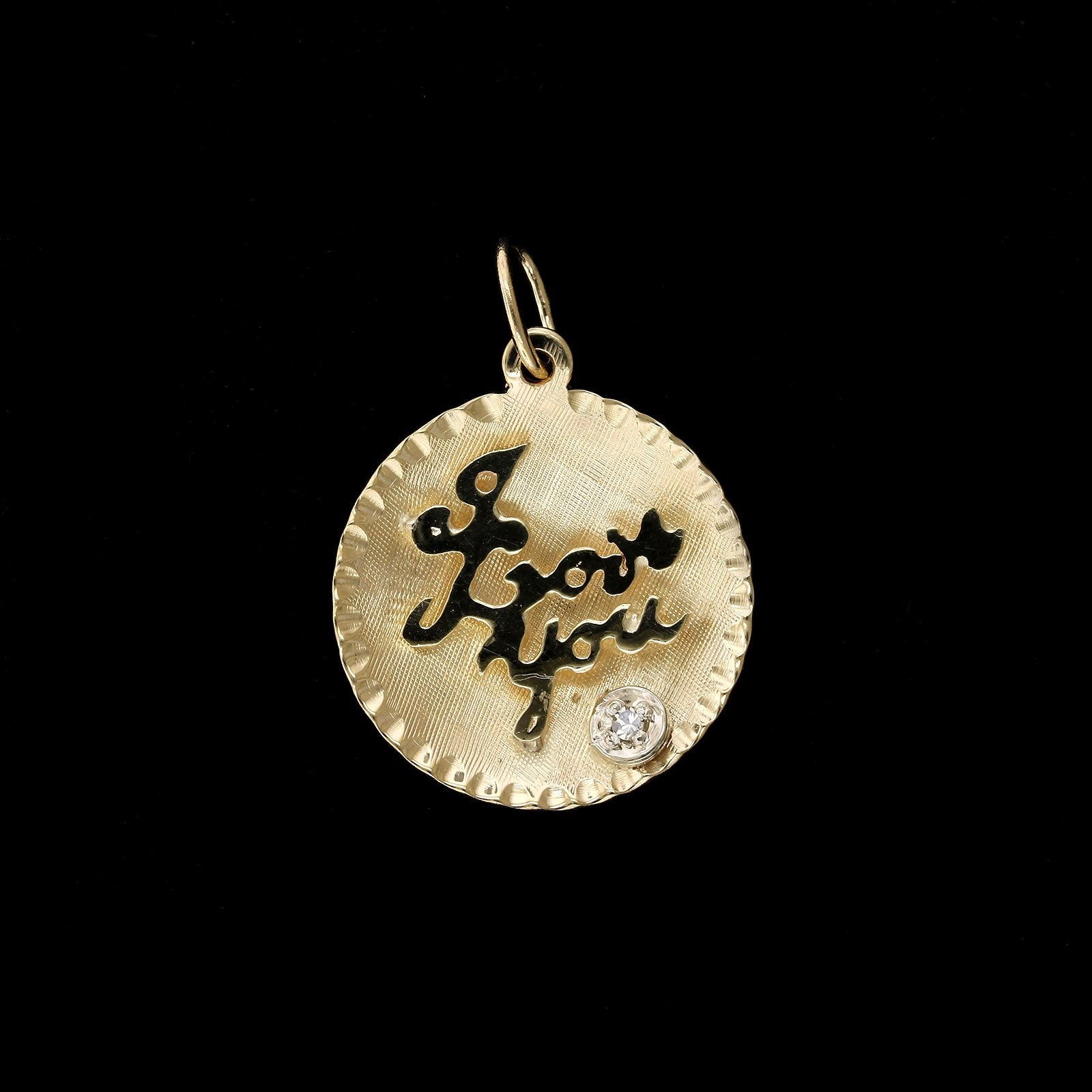 14K Yellow Gold Estate I Love You Charm, Gold, Long's Jewelers