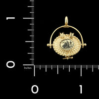 14K Yellow Gold Estate Nantucket Basket Charm, Gold, Long's Jewelers