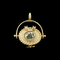 14K Yellow Gold Estate Nantucket Basket Charm, Gold, Long's Jewelers