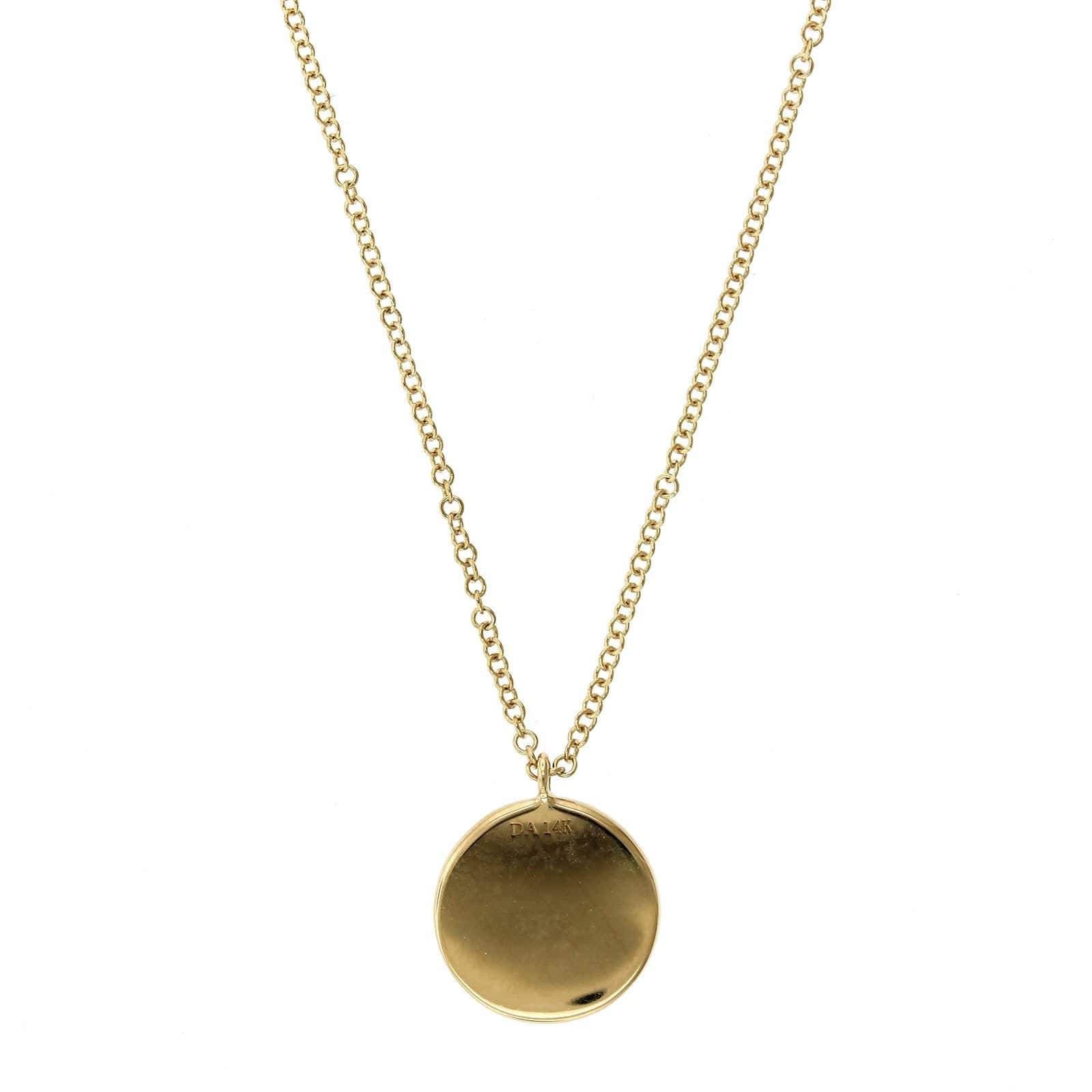 14K Yellow Gold Evil Eye Diamond Halo Pendant,14k yellow gold, Long's Jewelers