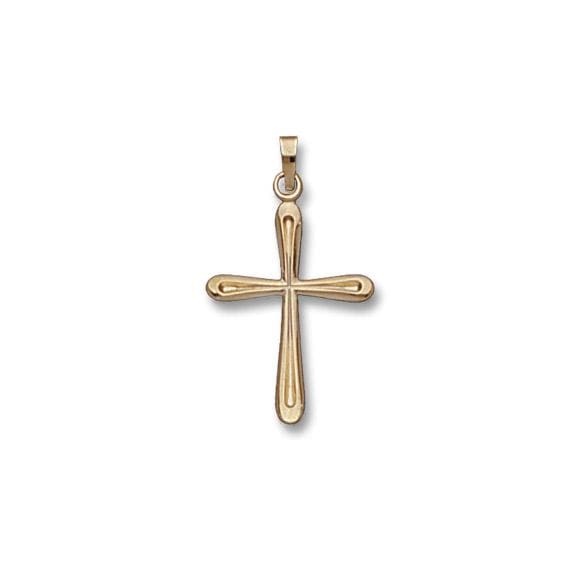 14K Yellow Gold Fancy Design Cross Pendant, Gold, Long's Jewelers