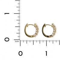 14K Yellow Gold Five-Stone Huggie Earrings, Gold, Long's Jewelers