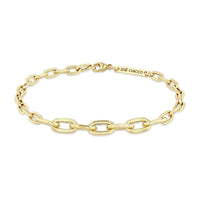 14K Yellow Gold Graduated Oval Link Bracelet, Yellow Gold, Long's Jewelers