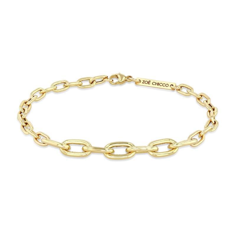 14K Yellow Gold Graduated Oval Link Bracelet, Yellow Gold, Long's Jewelers