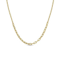 14K Yellow Gold Graduated Oval Link Necklace, Yellow Gold, Long's Jewelers