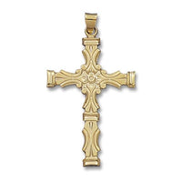 14K Yellow Gold Ornate Cross Pendant, Gold, Long's Jewelers