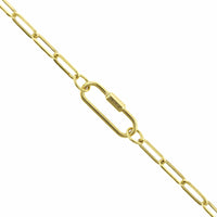 14K Yellow Gold Paperclip Necklace, Gold, Long's Jewelers