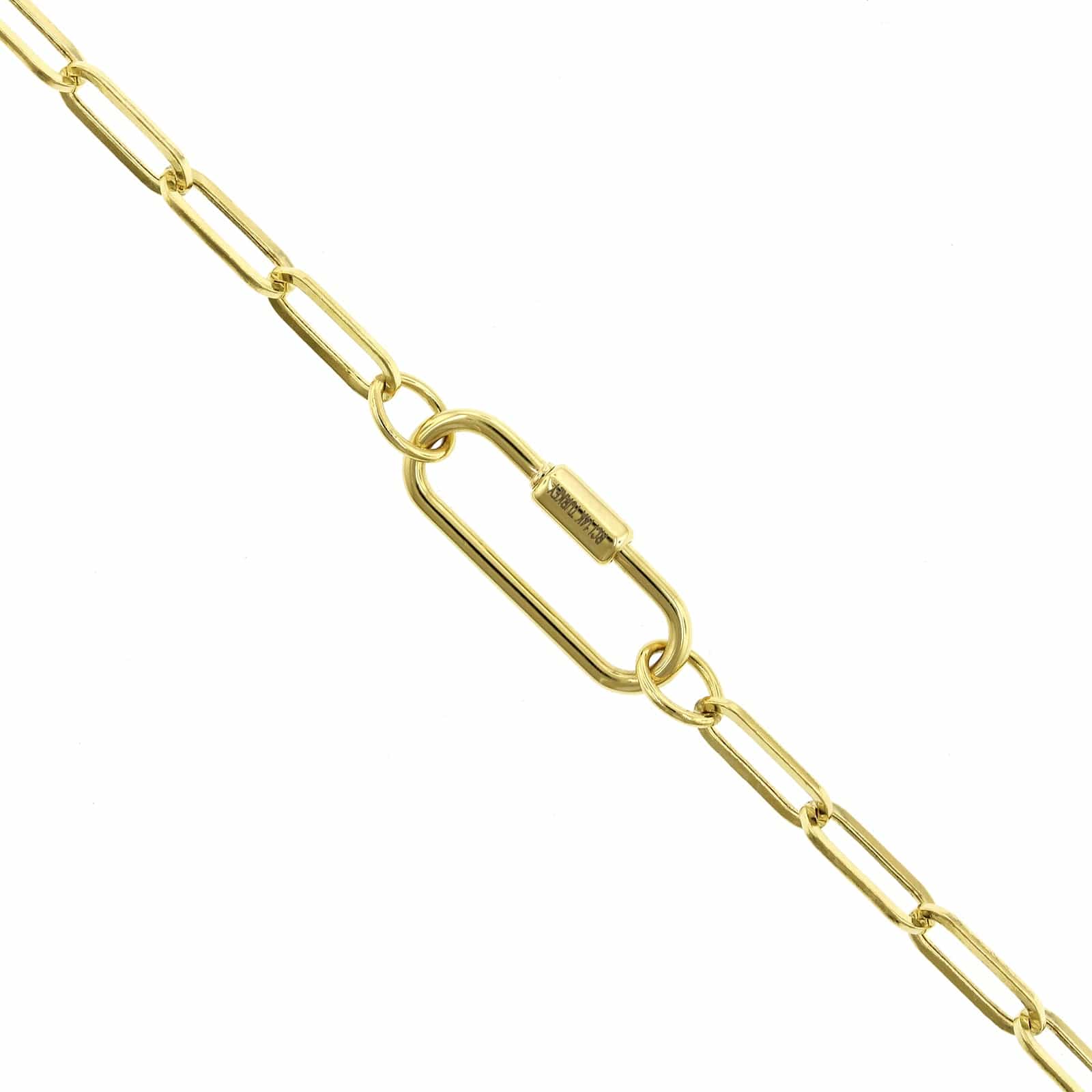 14K Yellow Gold Paperclip Necklace, Gold, Long's Jewelers