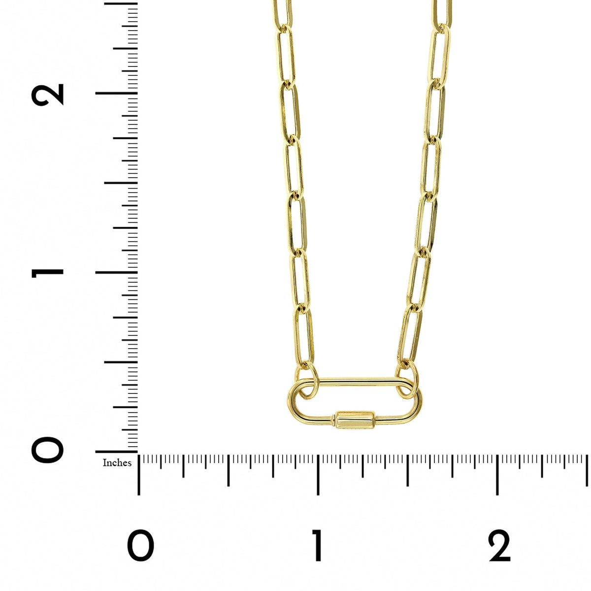 14K Yellow Gold Paperclip Necklace, Gold, Long's Jewelers