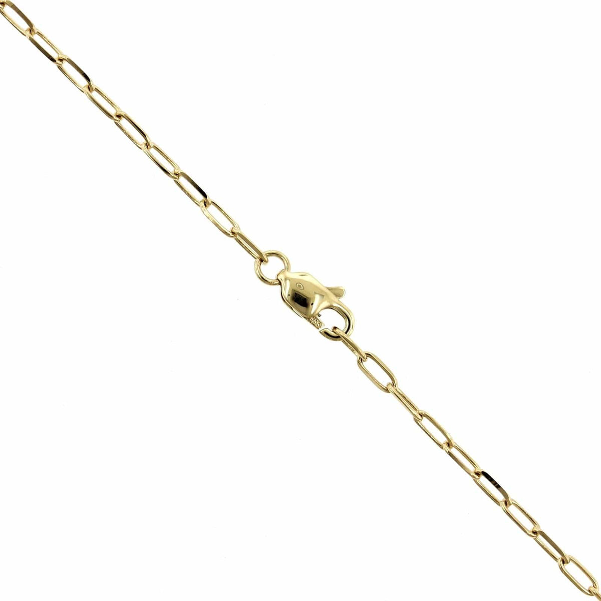 14K Yellow Gold Pave Diamond Dog Tag Pendant