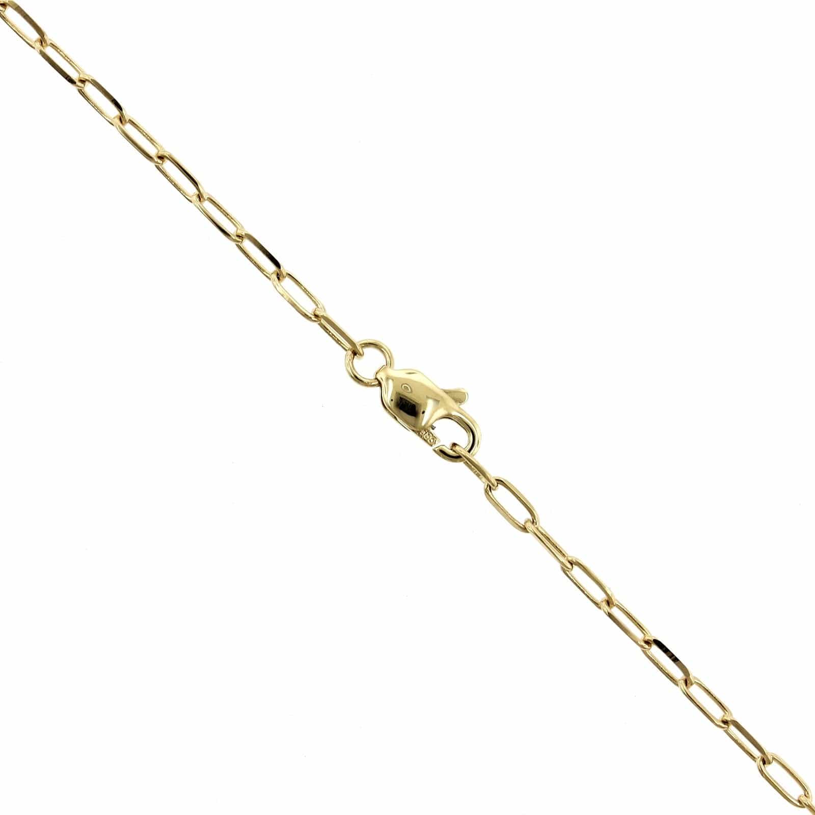 14K Yellow Gold Pave Diamond Dog Tag Pendant
