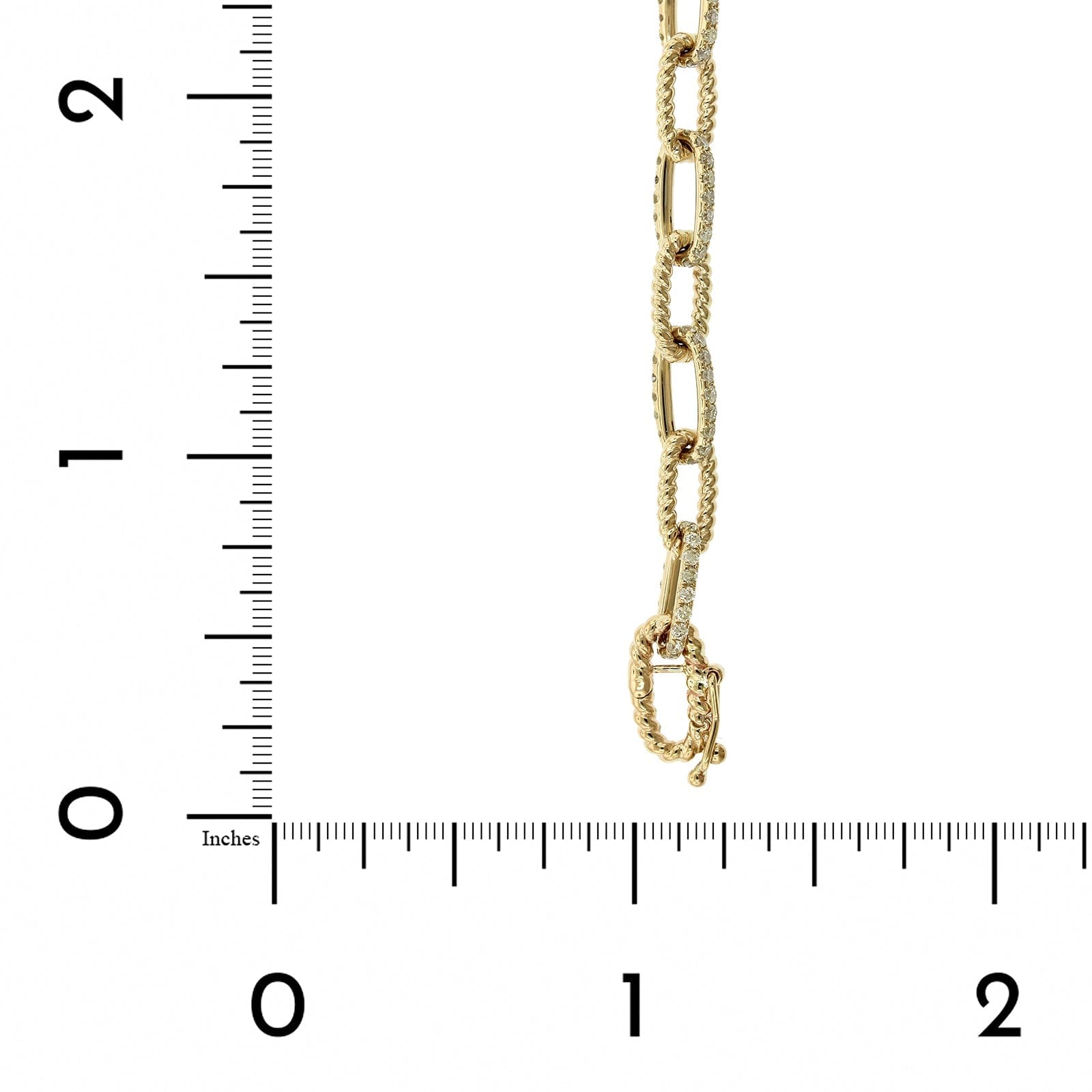 14K Yellow Gold Pave Diamond Link Bracelet, 14k yellow gold, Long's Jewelers