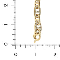 14K Yellow Gold Pave Diamond Link Bracelet, 14k yellow gold, Long's Jewelers