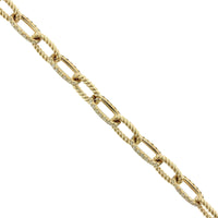 14K Yellow Gold Pave Diamond Link Bracelet, 14k yellow gold, Long's Jewelers