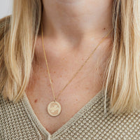 14K Yellow Gold Pisces Disc Pendant, Gold, Long's Jewelers
