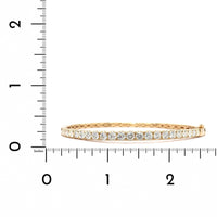 14K Yellow Gold Prong Set Diamond Bangle Bracelet