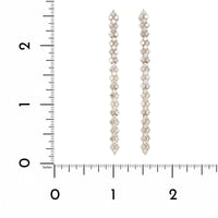 14K Yellow Gold Prong Set Diamond Dangle Earrings