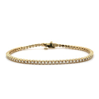 14K Yellow Gold Prong Set Diamond Tennis Bracelet, 14k yellow gold, Long's Jewelers