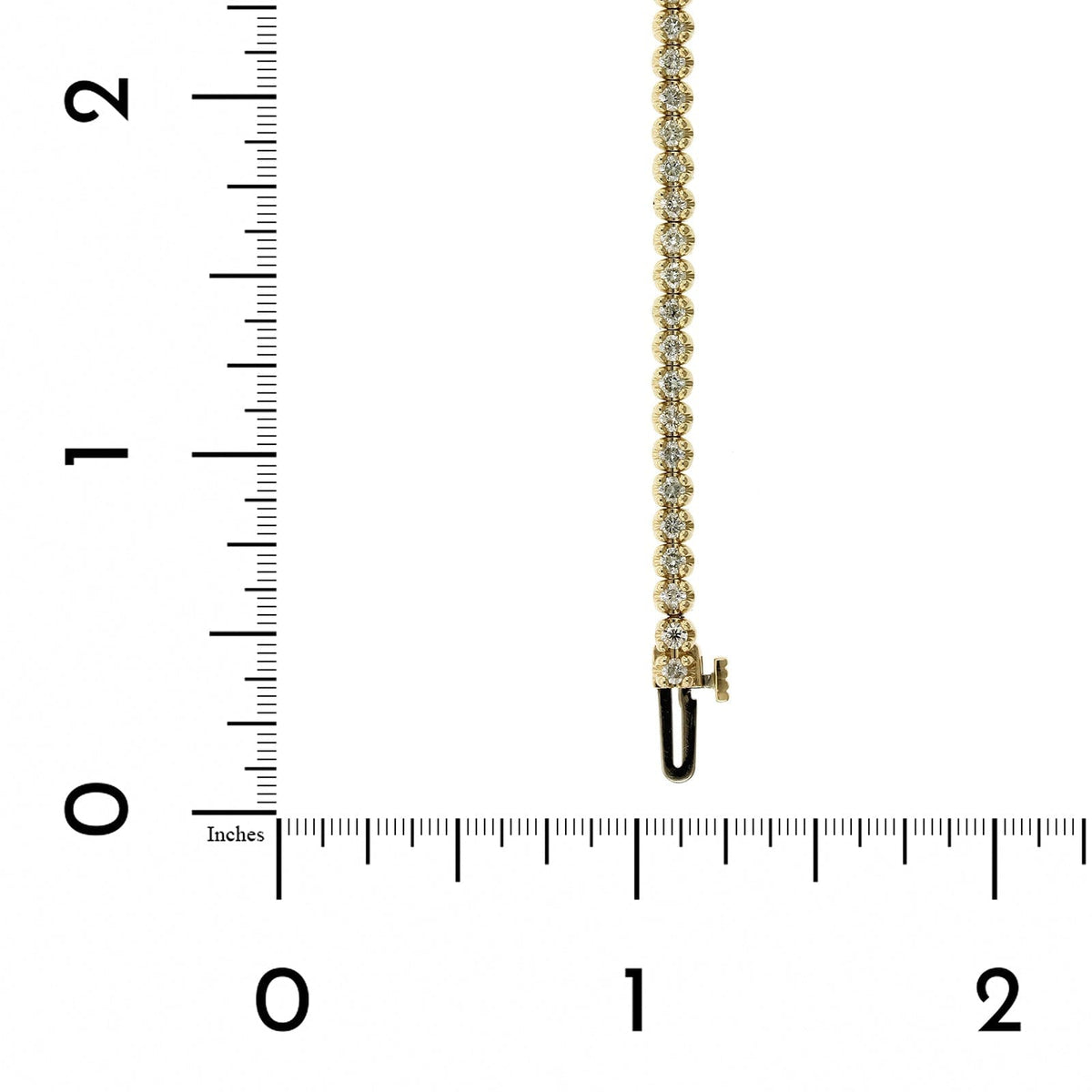 14K Yellow Gold Prong Set Diamond Tennis Bracelet, 14k yellow gold, Long's Jewelers