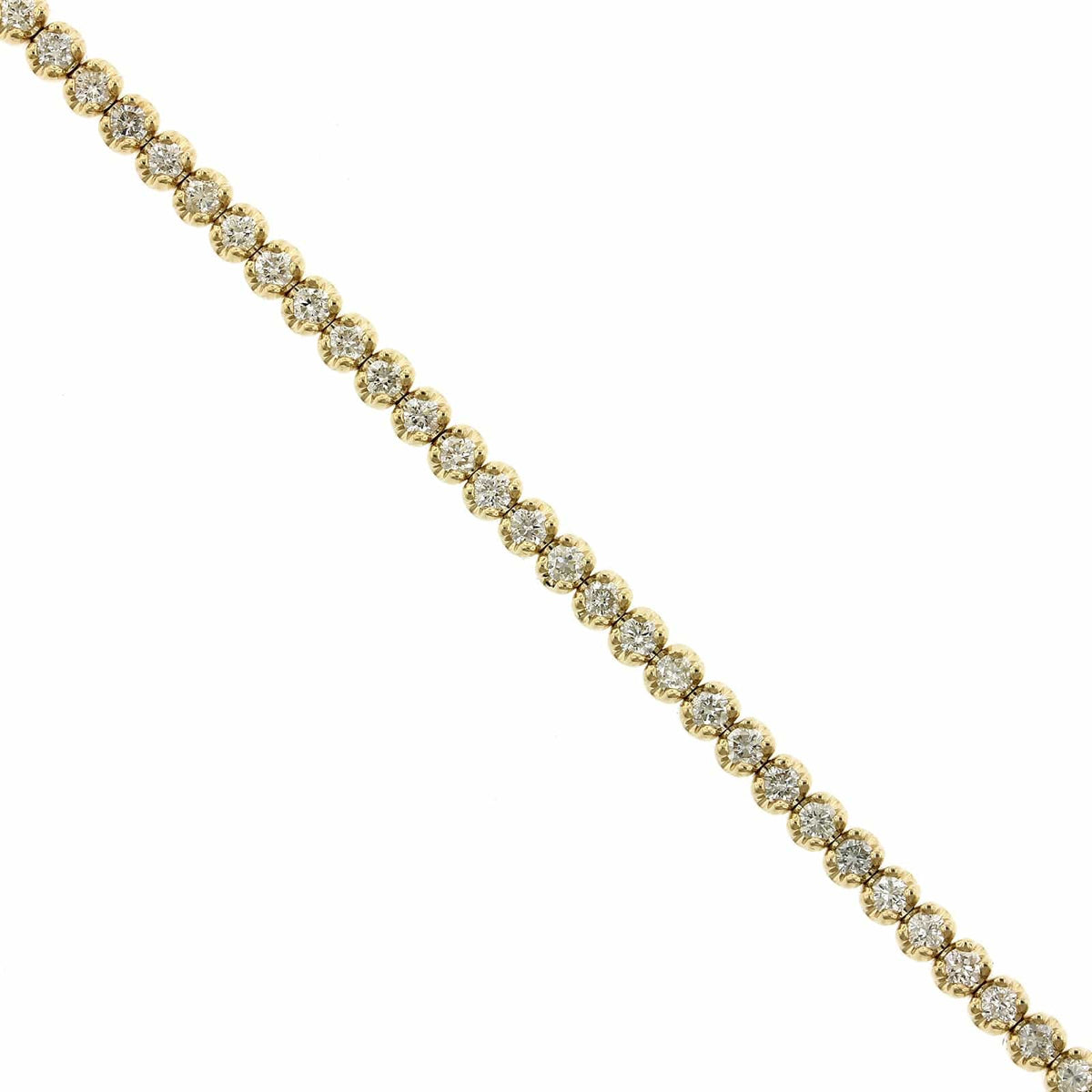 14K Yellow Gold Prong Set Diamond Tennis Bracelet, 14k yellow gold, Long's Jewelers