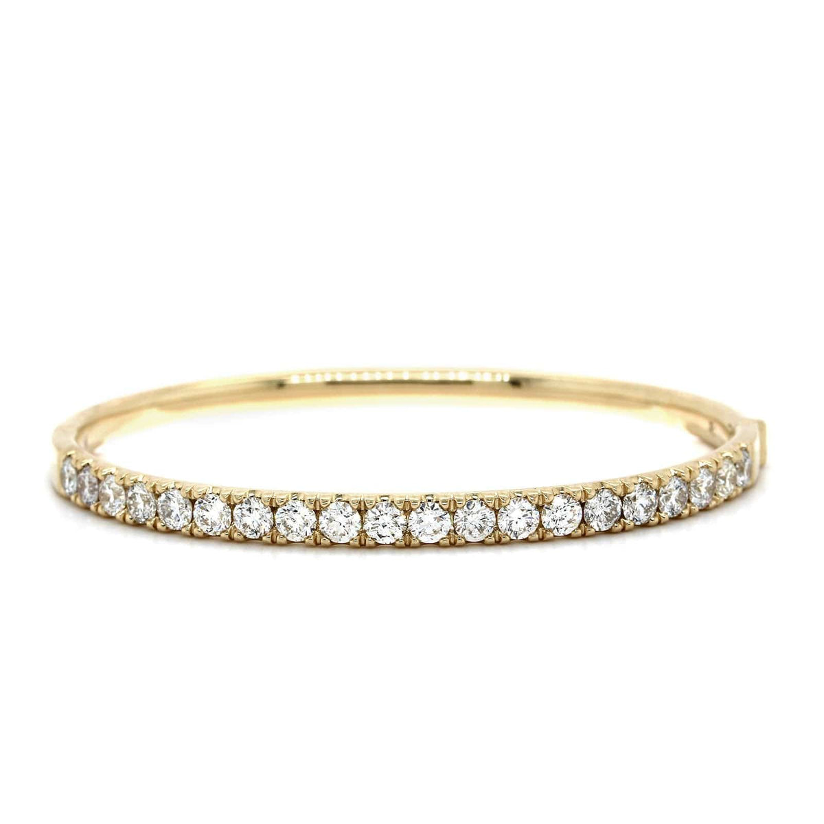 14K Yellow Gold Prongset Diamond Bangle Bracelet, Yellow Gold, Long's Jewelers