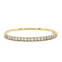 14K Yellow Gold Prongset Diamond Bangle Bracelet, Yellow Gold, Long's Jewelers