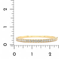 14K Yellow Gold Prongset Diamond Bangle Bracelet