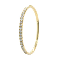 14K Yellow Gold Prongset Diamond Bangle Bracelet