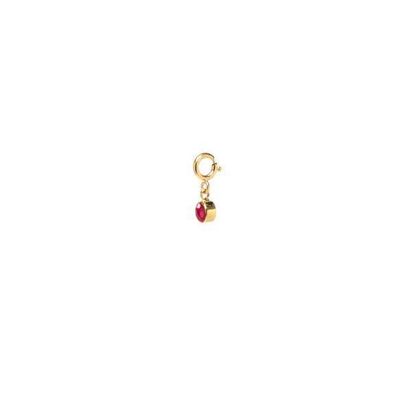 14K Yellow Gold Ruby Charm