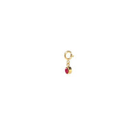 14K Yellow Gold Ruby Charm