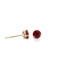 14K Yellow Gold Ruby Stud Earrings, 14k yellow gold, Long's Jewelers