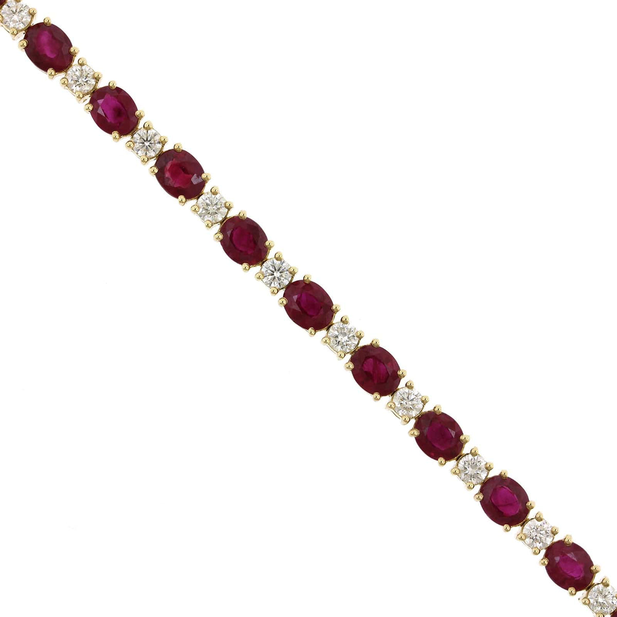 14K Yellow Gold Ruby and Diamond Bracelet, Gold, Long's Jewelers