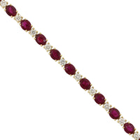 14K Yellow Gold Ruby and Diamond Bracelet, Gold, Long's Jewelers