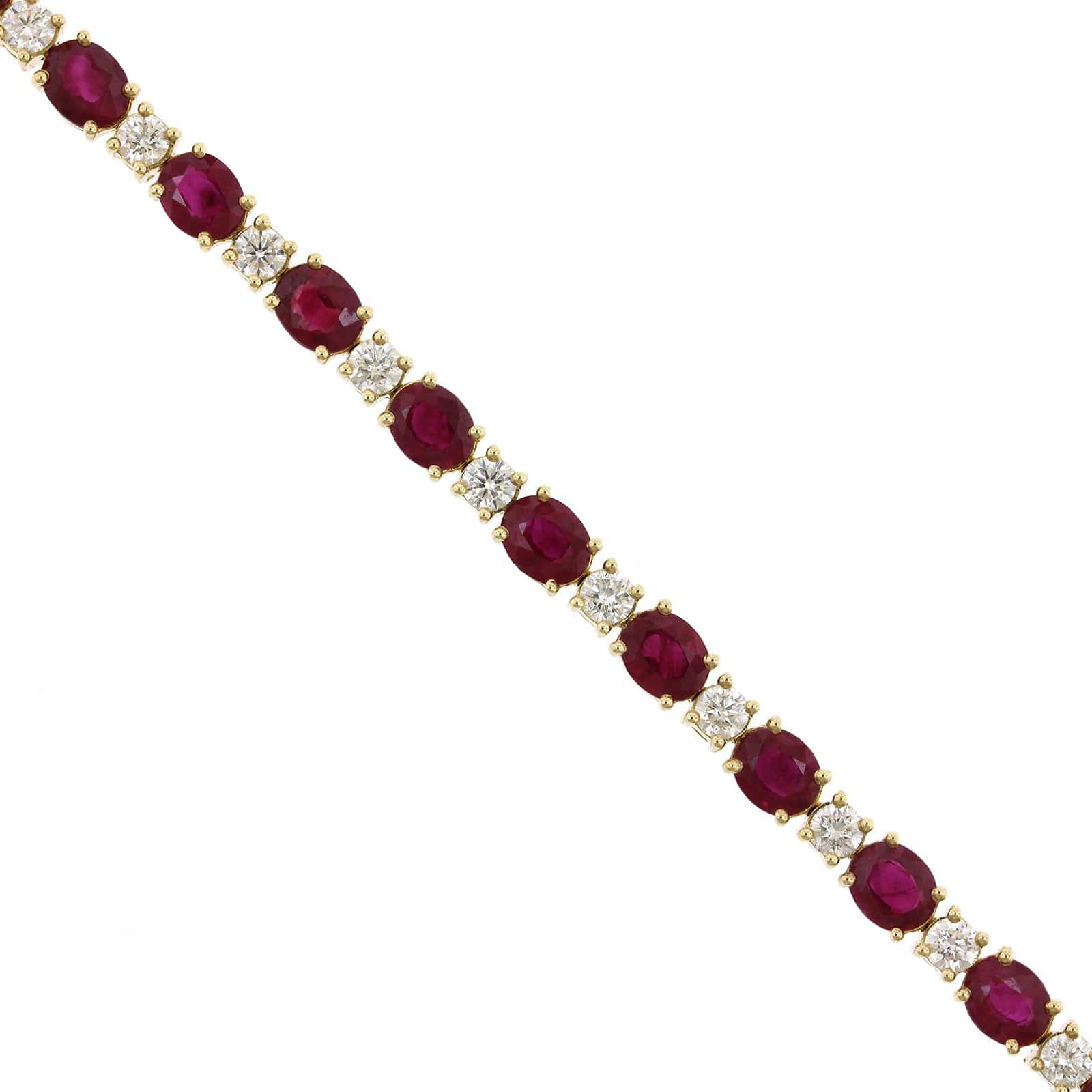 14K Yellow Gold Ruby and Diamond Bracelet, Gold, Long's Jewelers