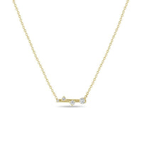 14K Yellow Gold Scattered Diamond Bar Necklace, Yellow Gold, Long's Jewelers