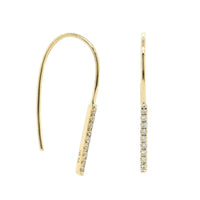 14K Yellow Gold Single Row Diamond Dangle Earrings,14k yellow gold, Long's Jewelers