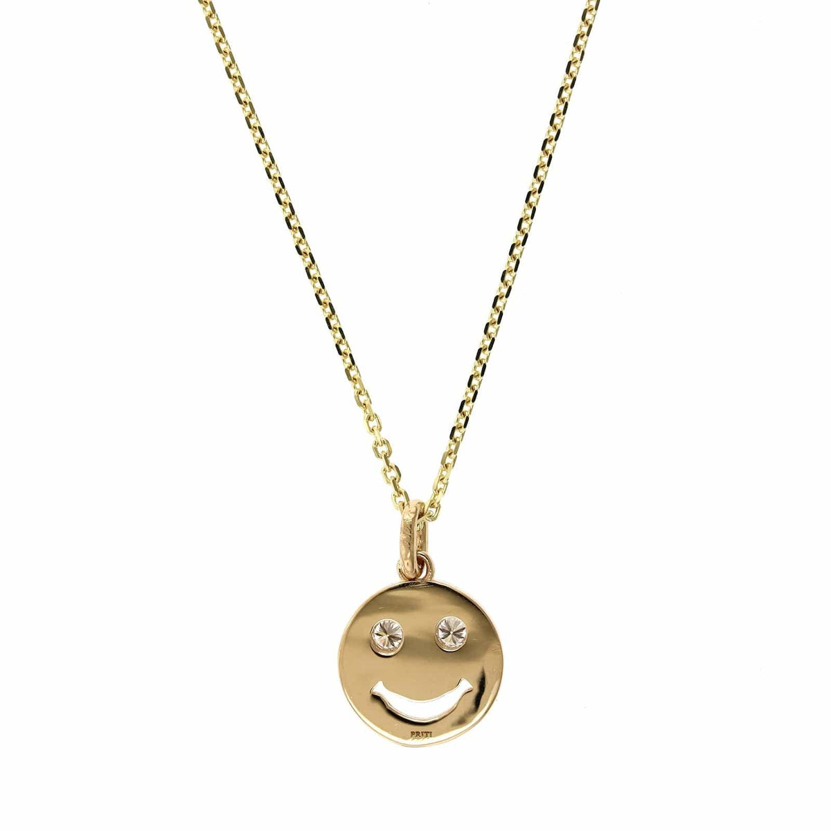 14K Yellow Gold Smiley Face Diamond Pendant, 14k yellow gold, Long's Jewelers