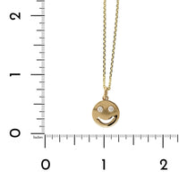 14K Yellow Gold Smiley Face Diamond Pendant, 14k yellow gold, Long's Jewelers