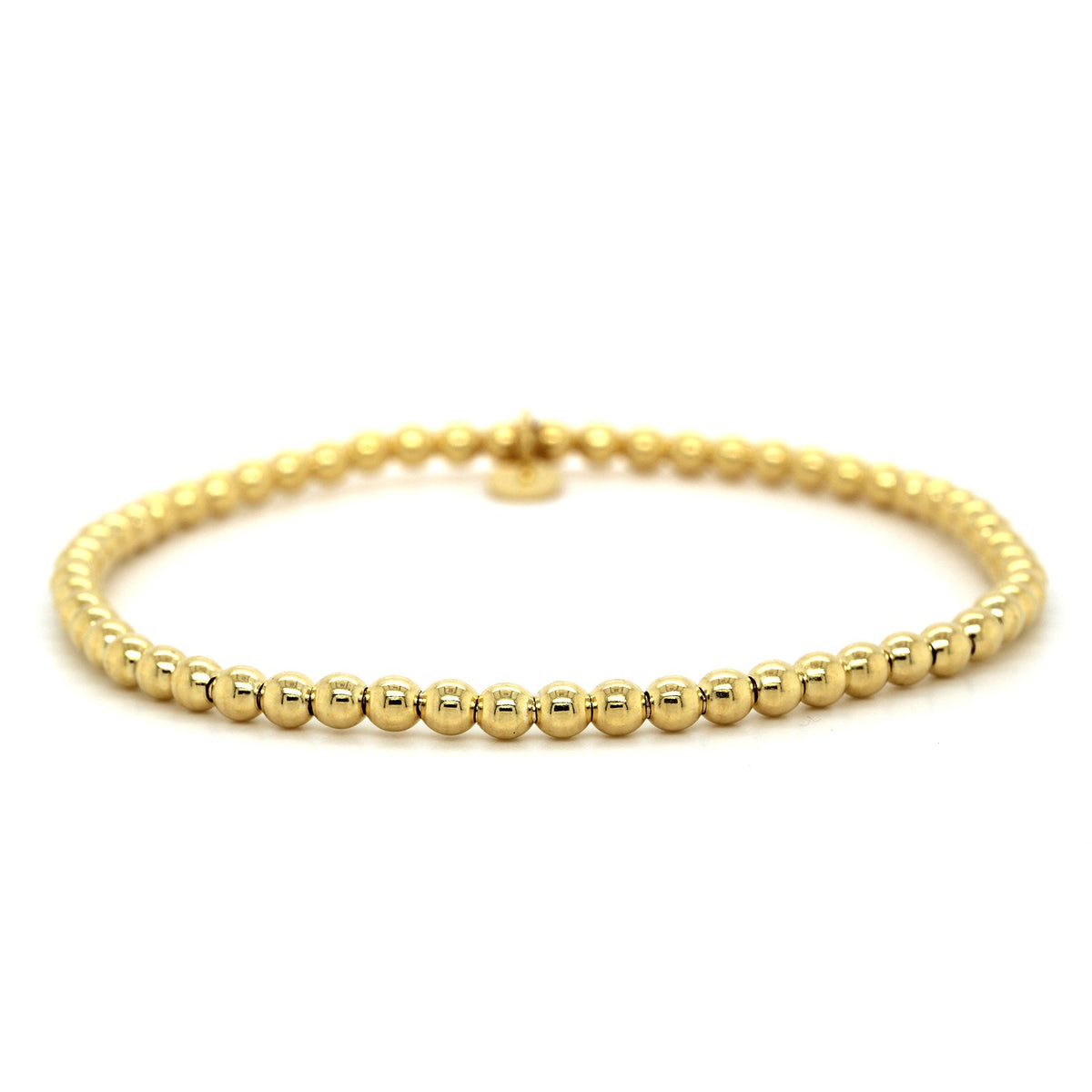 14K Yellow Gold Stretch Bead Bracelet, Gold, Long's Jewelers