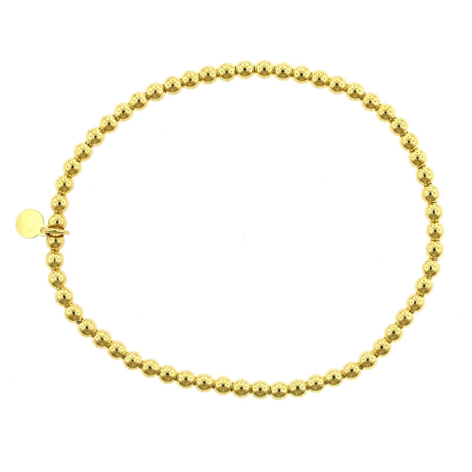14K Yellow Gold Stretch Bead Bracelet