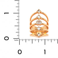 18K Rose Gold 5 Row Diamond Ring, Rose Gold, Long's Jewelers