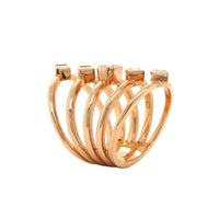 18K Rose Gold 5 Row Diamond Ring, Rose Gold, Long's Jewelers